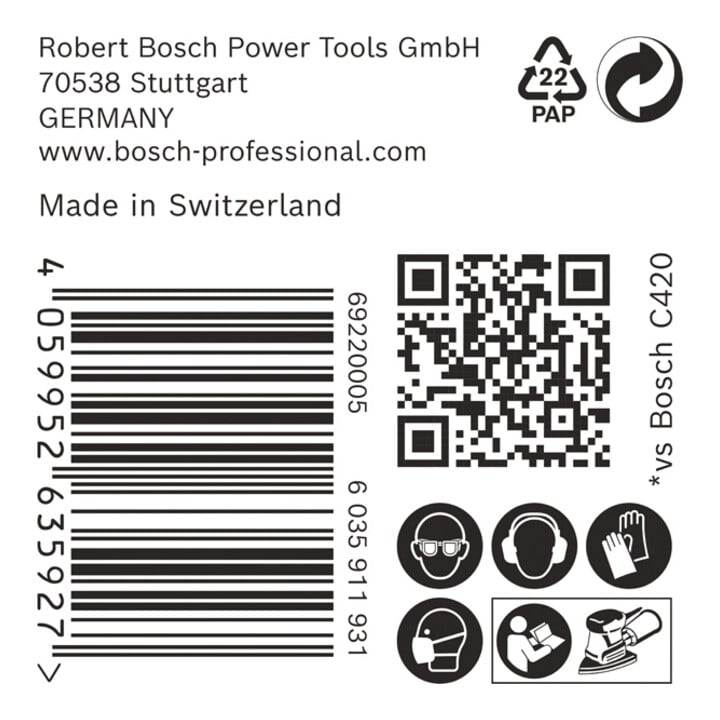 Bosch EXPERT C470 Schleifpapier, 100 x 150 mm, G 80