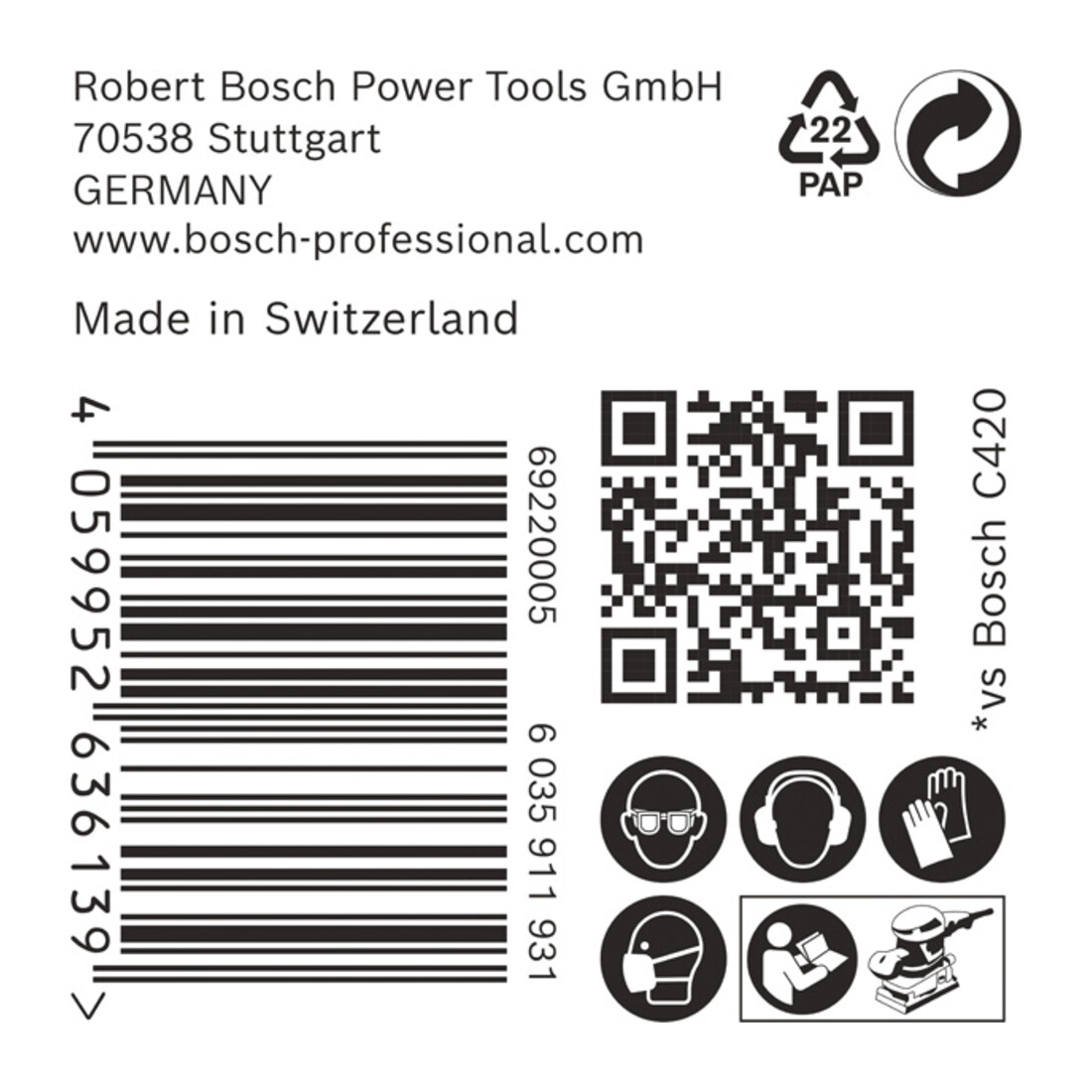 Bosch EXPERT C470 Schleifpapier