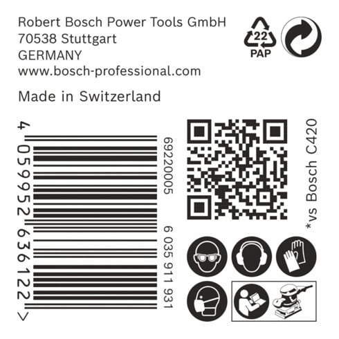 Bosch EXPERT C470 Schleifpapier