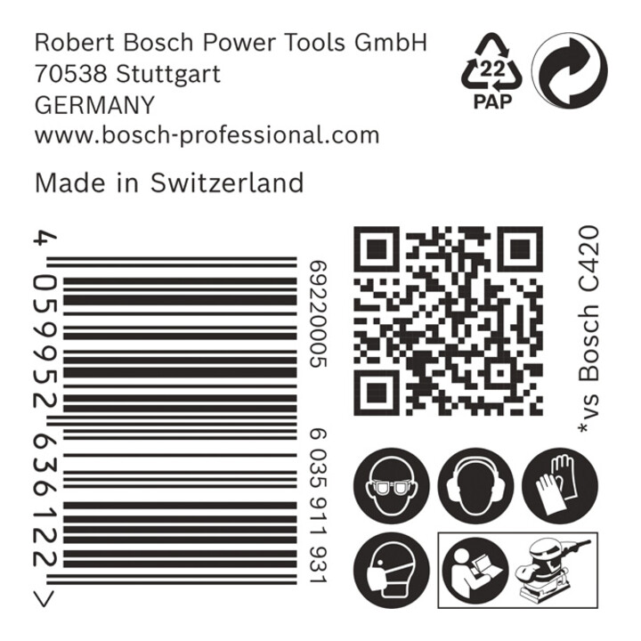 Bosch EXPERT C470 Schleifpapier, 80 x 133 mm, G 80