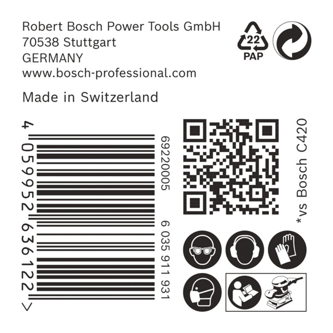 Bosch EXPERT C470 Schleifpapier