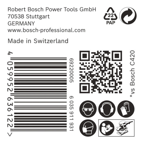Bosch EXPERT C470 Schleifpapier