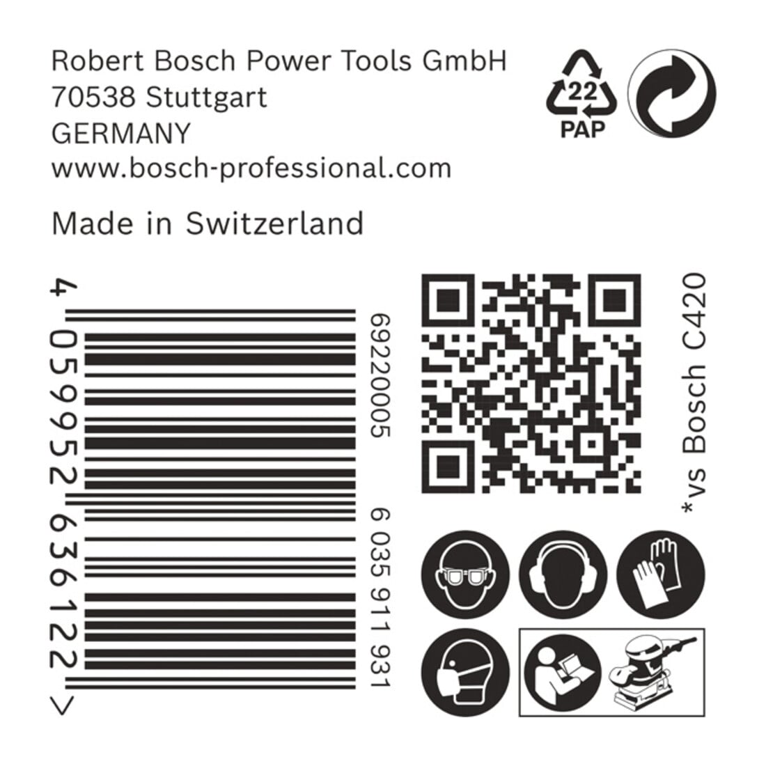 Bosch EXPERT C470 Schleifpapier