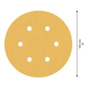 Bosch Expert C470 Schleifpapier für Exzenterschleifer, 150 mm, 6 Löcher, G 80-4