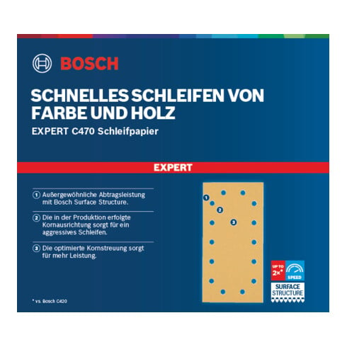 Bosch EXPERT C470 Schleifpapier für Schwingschleifer