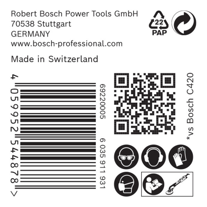 Bosch EXPERT C470 Schleifpapier mit 19 Löcher für Trockenbauschleifer 225mm G 100 25-tlg. für Trockenbauschleifer