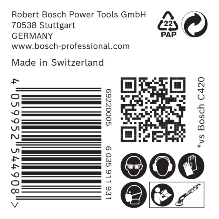Bosch EXPERT C470 Schleifpapier mit 19 Löcher für Trockenbauschleifer 225mm G 180 25-tlg. für Trockenbauschleifer