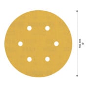 Bosch EXPERT C470 Schleifpapier mit 6 Löcher für Exzenterschleifer 150mm G 320 5-tlg. für Exzenterschleifer-4