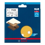 Bosch EXPERT C470 Schleifpapier mit 8 Löcher für Exzenterschleifer 115mm G 240 5-tlg. für Exzenterschleifer-2