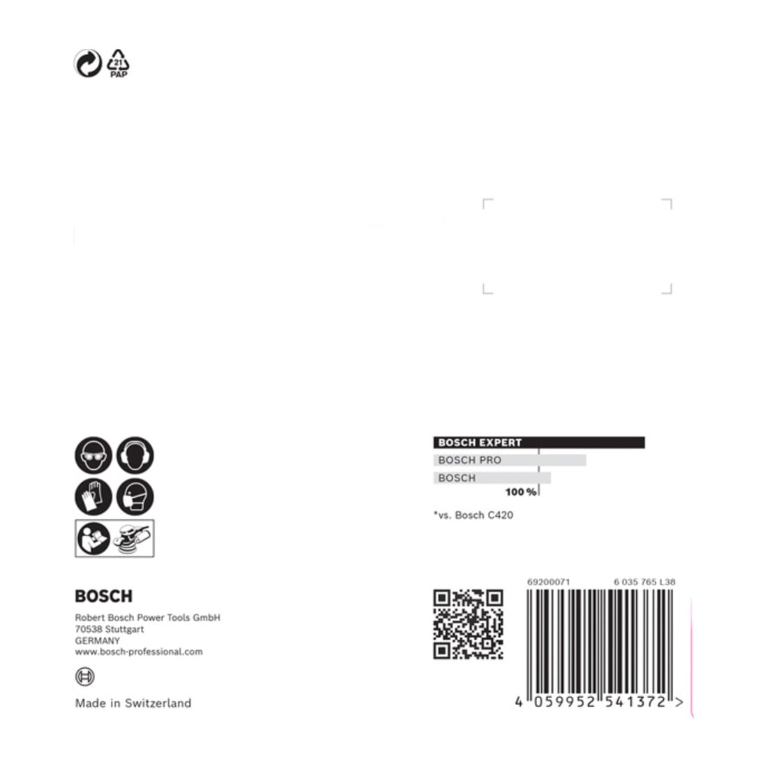 Bosch EXPERT C470 Schleifpapier mit 8 Löcher für Exzenterschleifer 115mm G 240 5-tlg. für Exzenterschleifer