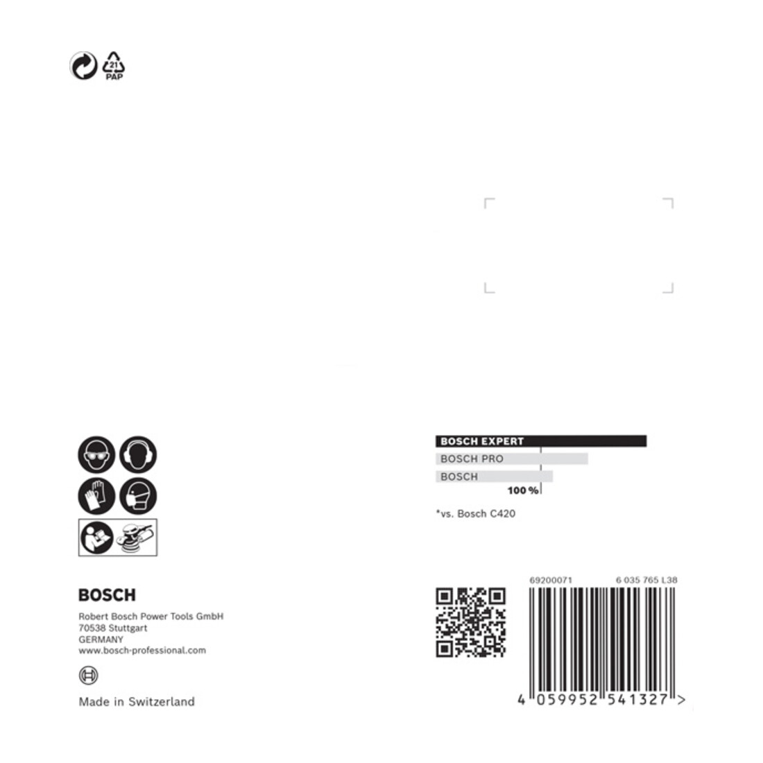 Bosch EXPERT C470 Schleifpapier mit 8 Löcher für Exzenterschleifer 115mm G 40 5-tlg. für Exzenterschleifer