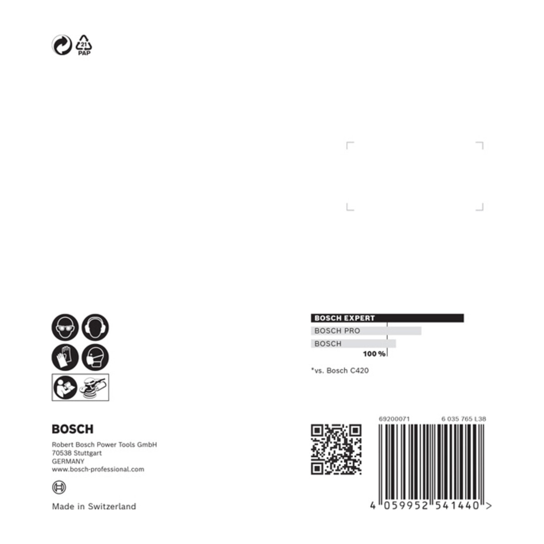 Bosch EXPERT C470 Schleifpapier mit 8 Löcher für Exzenterschleifer 125mm G 100 5-tlg. für Exzenterschleifer