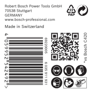 Bosch EXPERT C470 Schleifpapier für Exzenterschleifer
