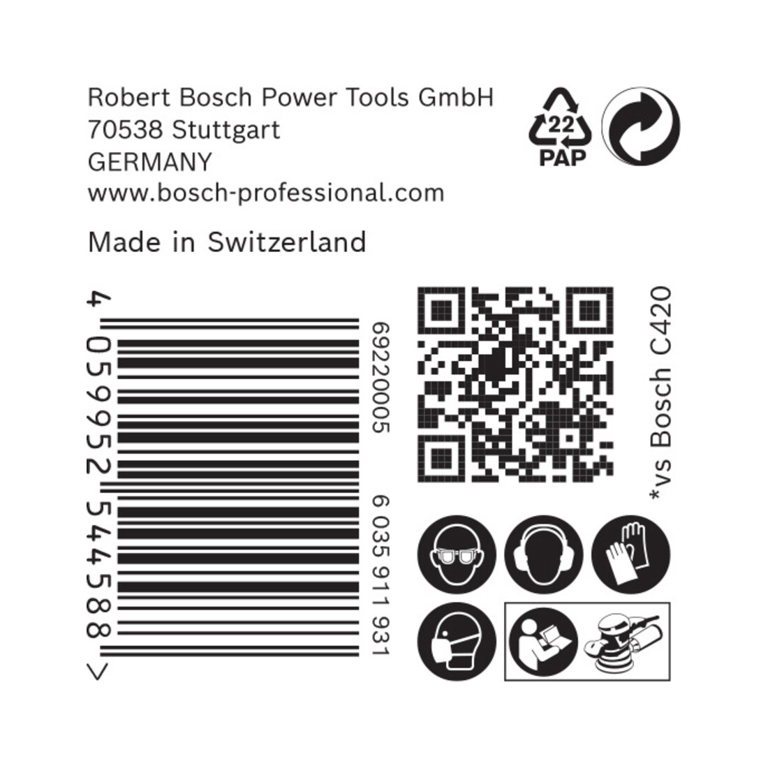 Bosch EXPERT C470 Schleifpapier mit 8 Löcher für Exzenterschleifer 125mm G 150 50-tlg. für Exzenterschleifer