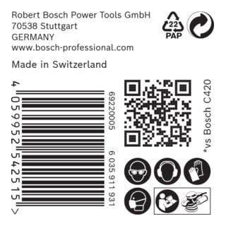 Bosch EXPERT C470 Schleifpapier für Exzenterschleifer