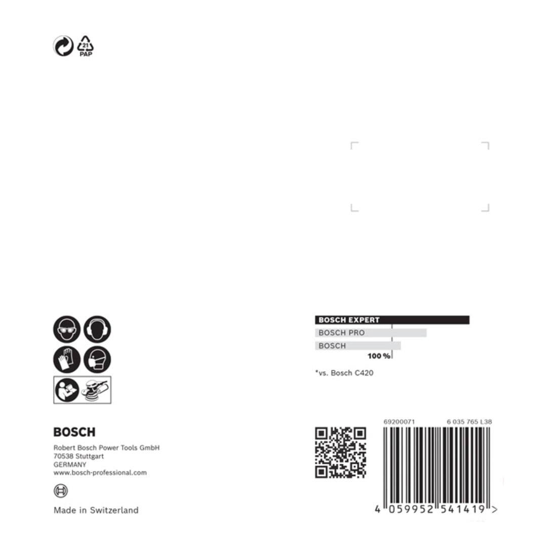 Bosch EXPERT C470 Schleifpapier mit 8 Löcher für Exzenterschleifer 125mm G 40 5-tlg. für Exzenterschleifer