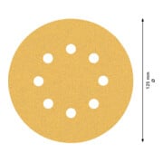 Bosch EXPERT C470 Schleifpapier mit 8 Löcher für Exzenterschleifer 125mm G 80 5-tlg. für Exzenterschleifer-4