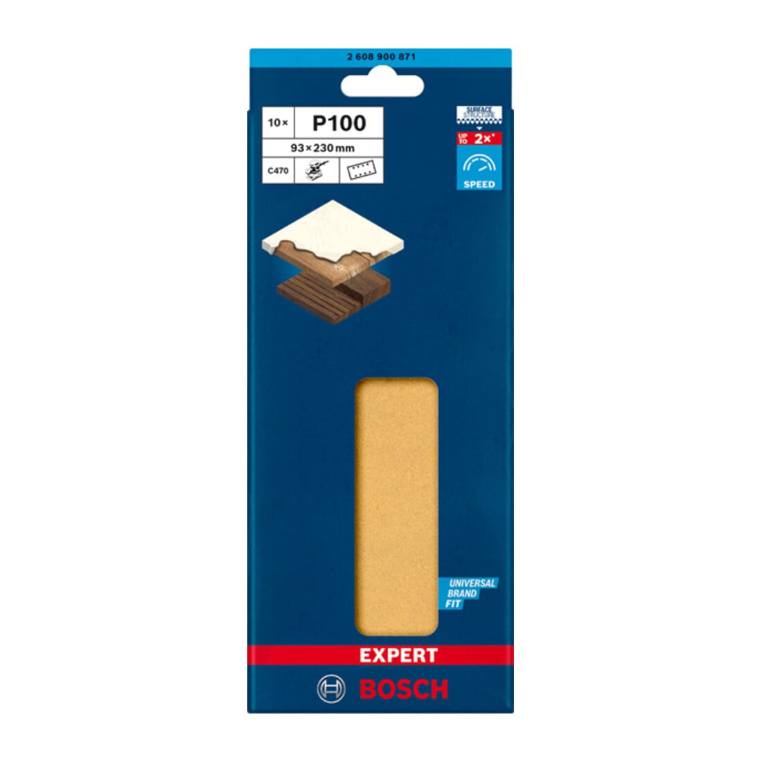Bosch EXPERT C470 Schleifpapier für Schwingschleifer ohne Löcher