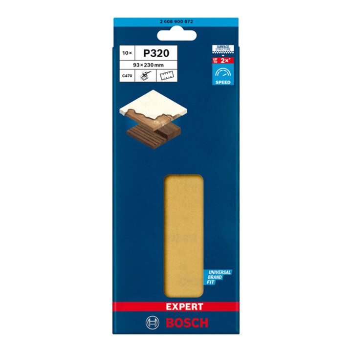 Bosch EXPERT C470 Schleifpapier für Schwingschleifer ohne Löcher