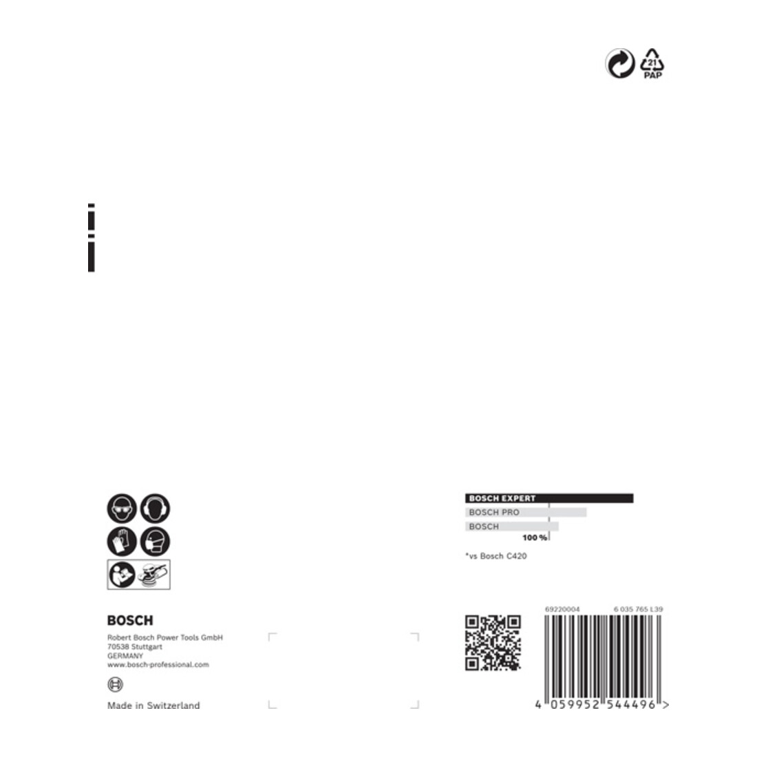 Bosch EXPERT C470 Schleifpapier-Se für Exzenterschleifer 150mm Mehrloch G 60/120/240 6-tlg. für Exzenterschleifer