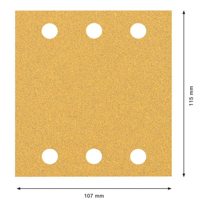 Bosch EXPERT C470 Schleifpapier-Set, 115 x 107 mm, G 60/120/180