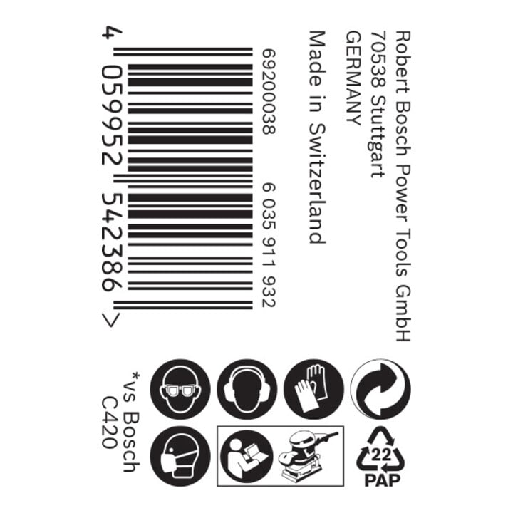 Bosch EXPERT C470 Schleifpapierrolle zum Handschleifen 115mm 5m G 180 für Handschleifen