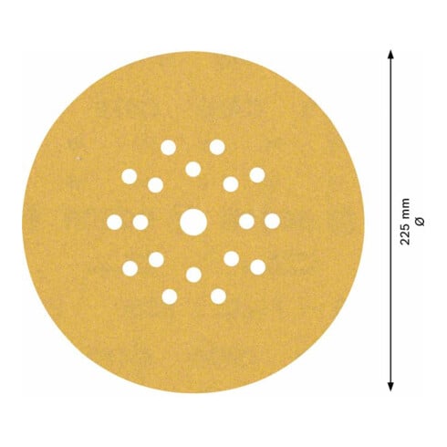 Bosch EXPERT C470 schuurpapier met 19 gaten voor gipsplaatschuurmachine 225mm G 180 25-pc. voor gipsplaatschuurmachine