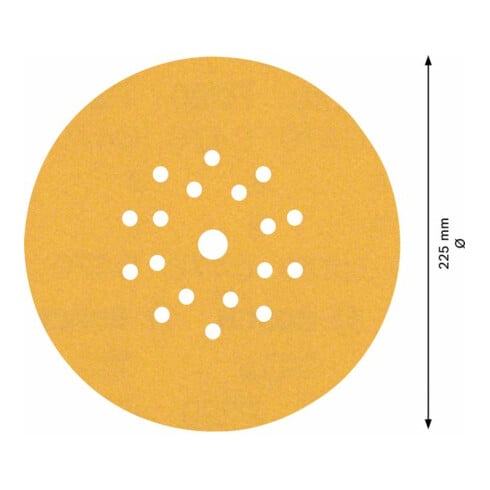 Bosch EXPERT C470 schuurpapier met 19 gaten voor gipsplaatschuurmachine 225mm G 220 25-pc. voor gipsplaatschuurmachine