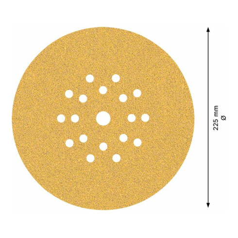Bosch EXPERT C470 schuurpapier met 19 gaten voor gipsplaatschuurmachine 225mm G 60 25-pc. voor gipsplaatschuurmachine