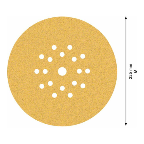 Bosch EXPERT C470 schuurpapier met 19 gaten voor gipsplaatschuurmachine 225mm G 80 25-pc. voor gipsplaatschuurmachine