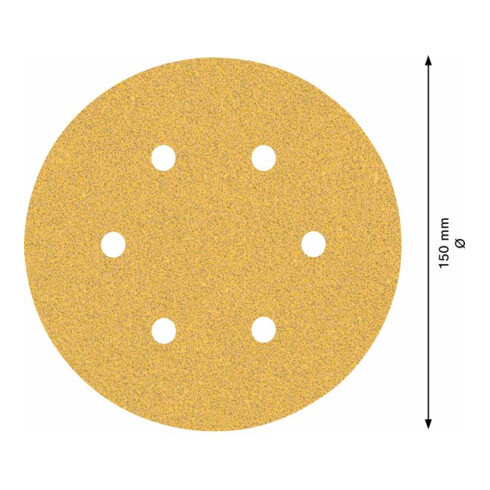 Bosch EXPERT C470 schuurpapier met 6 gaten voor excentrische schuurmachine 150mm G 60 5-dlg. voor excentrische schuurmachine