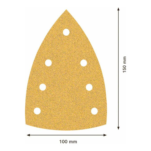Bosch EXPERT C470 schuurpapier met 7 gaten voor multischuurmachine 100 x 150mm G 60 10-delig voor multischuurmachine