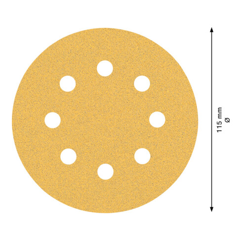 Bosch EXPERT C470 schuurpapier met 8 gaten voor excentrische schuurmachine 115mm G 80 5-dlg. voor excentrische schuurmachine