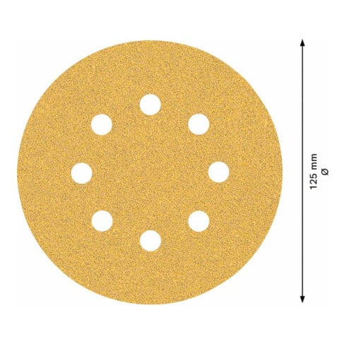 Bosch EXPERT C470 schuurpapier met 8 gaten voor excentrische schuurmachine 125mm G 60 5-dlg. voor excentrische schuurmachine