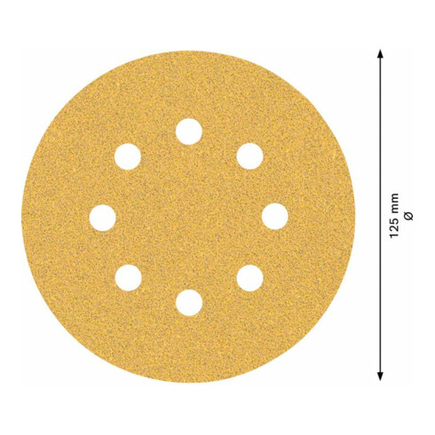 Bosch EXPERT C470 schuurpapier met 8 gaten voor excentrische schuurmachine 125mm G 60 5-dlg. voor excentrische schuurmachine