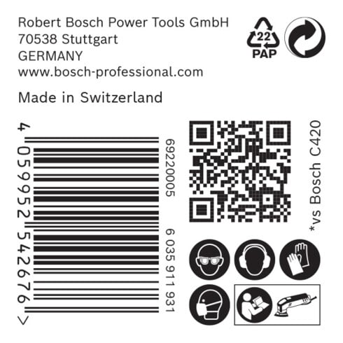 Bosch Expert C470 schuurpapier voor deltaschuurmachine, 93 mm, G 100
