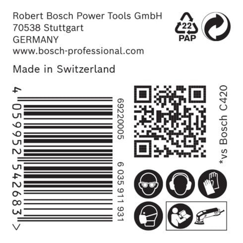 Bosch Expert C470 schuurpapier voor deltaschuurmachine, 93 mm, G 120