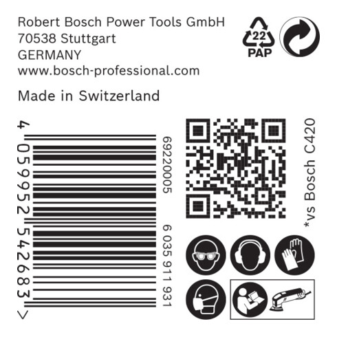 Bosch Expert C470 schuurpapier voor deltaschuurmachine, 93 mm, G 120