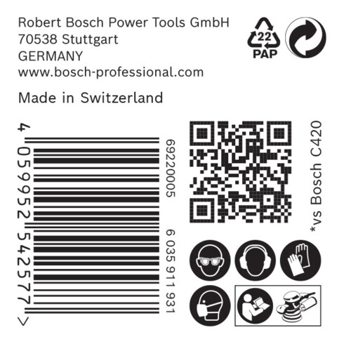 Bosch Expert C470 schuurpapier voor excenterschuurmachine, 150 mm, 6 gaten, G 80