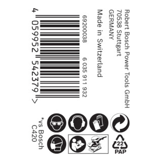 Bosch EXPERT C470 schuurpapierrol voor handschuren