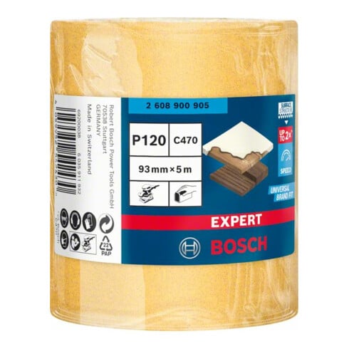 Bosch EXPERT C470 schuurpapierrol voor handschuren 93mm 5m G 120 voor handschuren