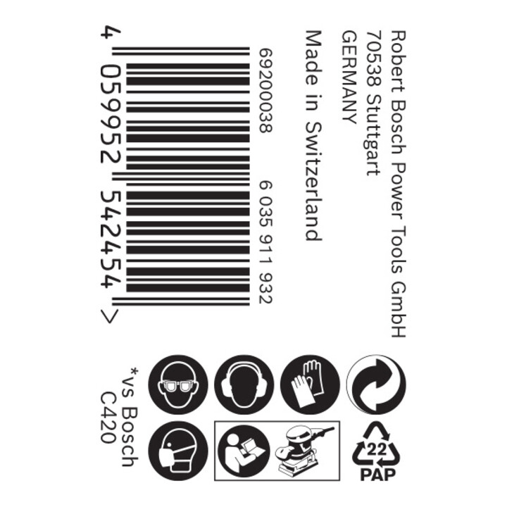 Bosch EXPERT C470 schuurpapierrol voor handschuren 93mm 5m G 240 voor handschuren