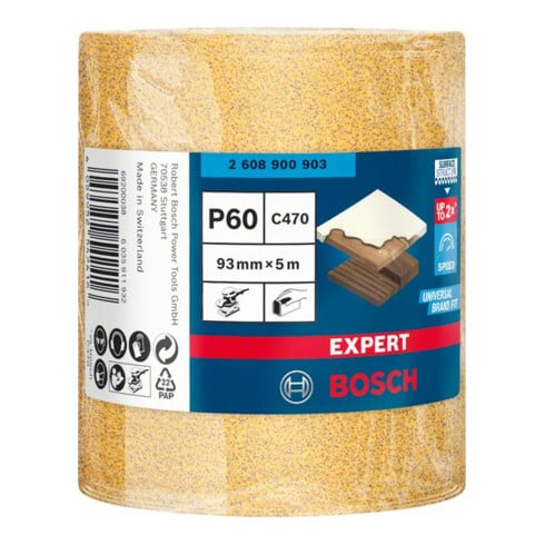 Bosch EXPERT C470 schuurpapierrol voor handschuren 93mm 5m G 60 voor handschuren