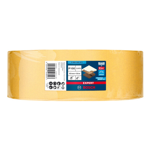 Bosch EXPERT C470 schuurpapierrol voor handschuren 93mm x 50m G 100 voor handschuren