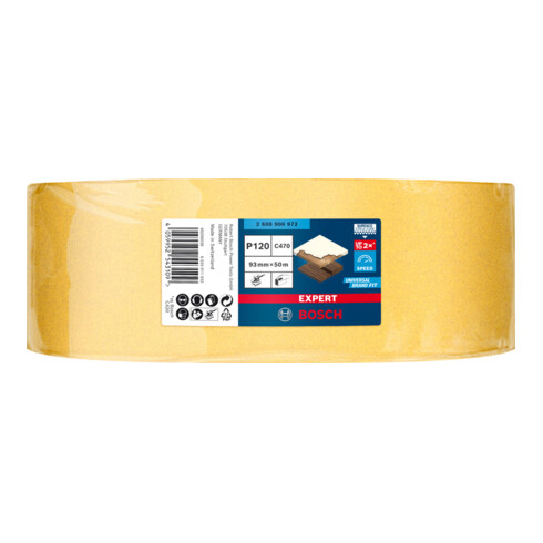 Bosch EXPERT C470 schuurpapierrol voor handschuren 93mm x 50m G 120 voor handschuren