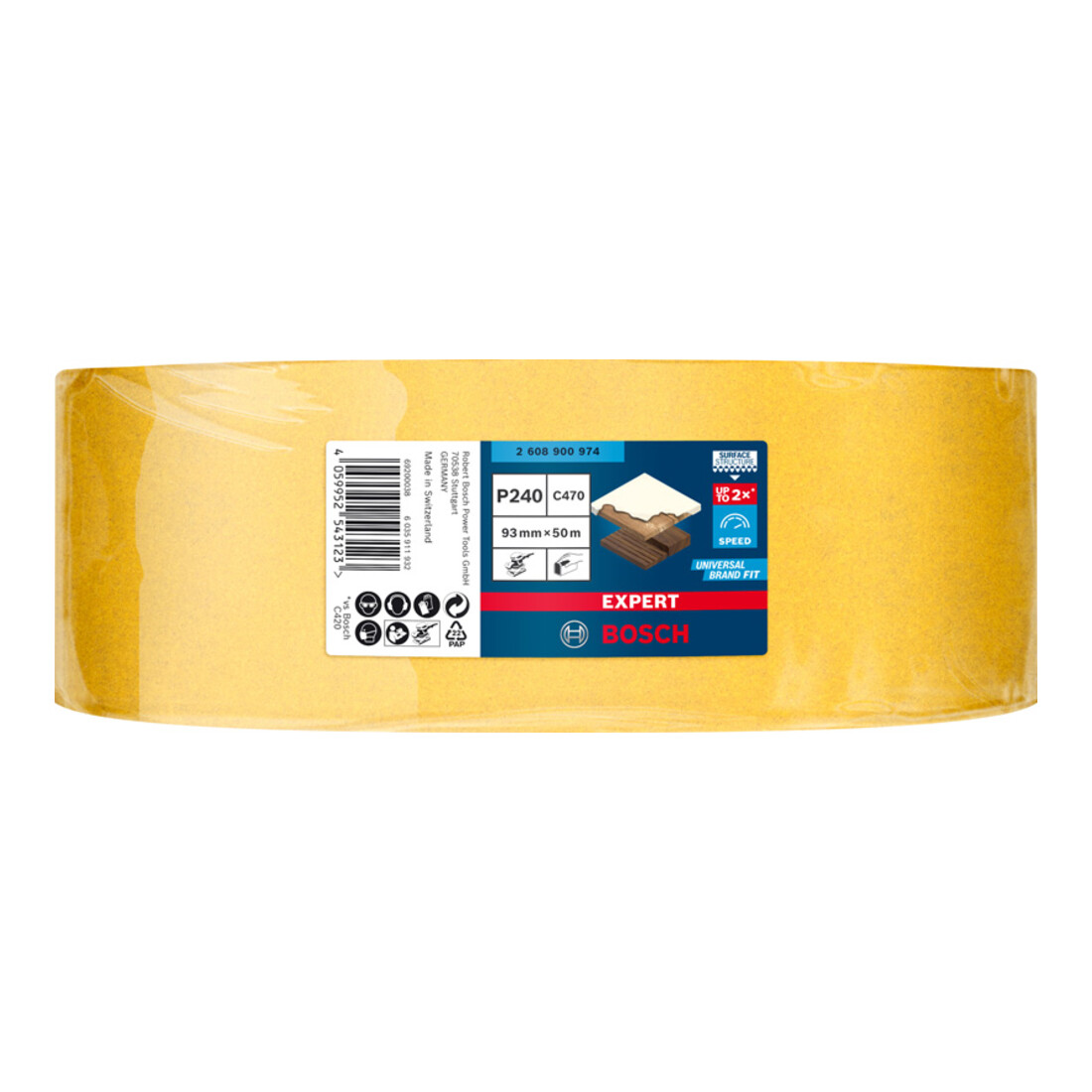 Bosch EXPERT C470 schuurpapierrol voor handschuren 93mm x 50m G 240 voor handschuren