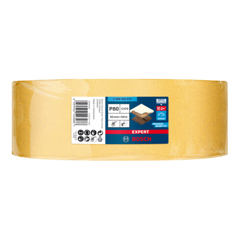 Bosch EXPERT C470 schuurpapierrol voor handschuren 93mm x 50m G 80 voor handschuren
