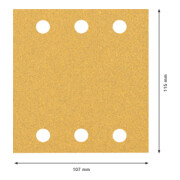Bosch EXPERT C470 Set de papier abrasif, 115 x 107 mm, G 60/120/180-2