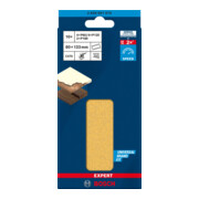 Bosch EXPERT C470 Set de papier abrasif, 80 x 133 mm, G 60/120/180-2