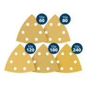 Bosch EXPERT C470 Set de papiers abrasifs, 93x93mm, K60|80|120|180|240, 50 pcs Starter Pack-2